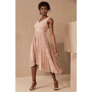 Anthropologie BHLDN Perri Lace V-Neck Dress Size 6